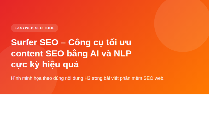 Surfer SEO – Công cụ tối ưu content SEO bằng AI và NLP cực kỳ hiệu quả - hình minh họa phần mềm SEO web